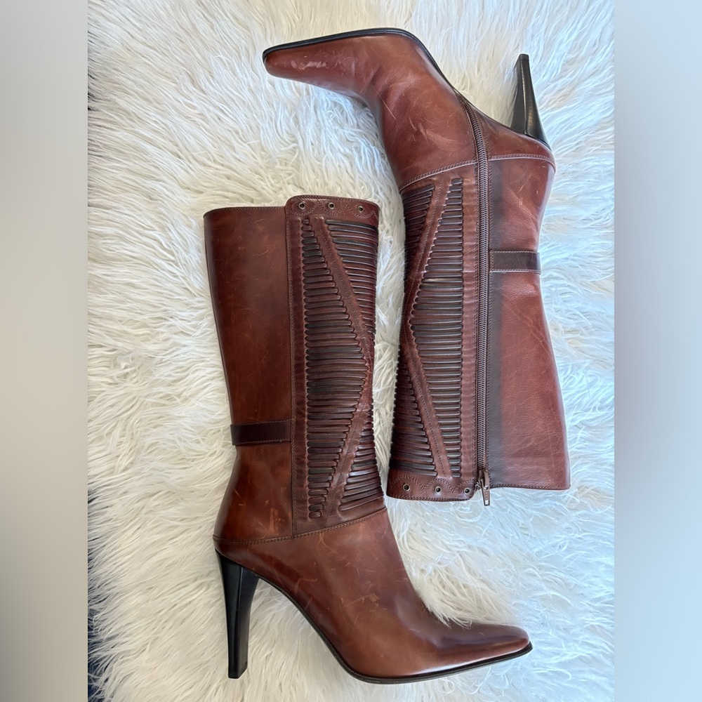 Via Spiga Brown Leather Boots 7.5